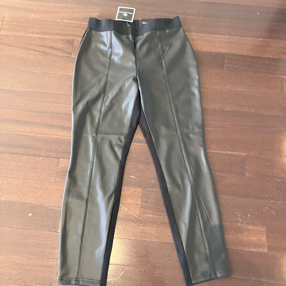 Black Faux Leather Leggings New with Tags